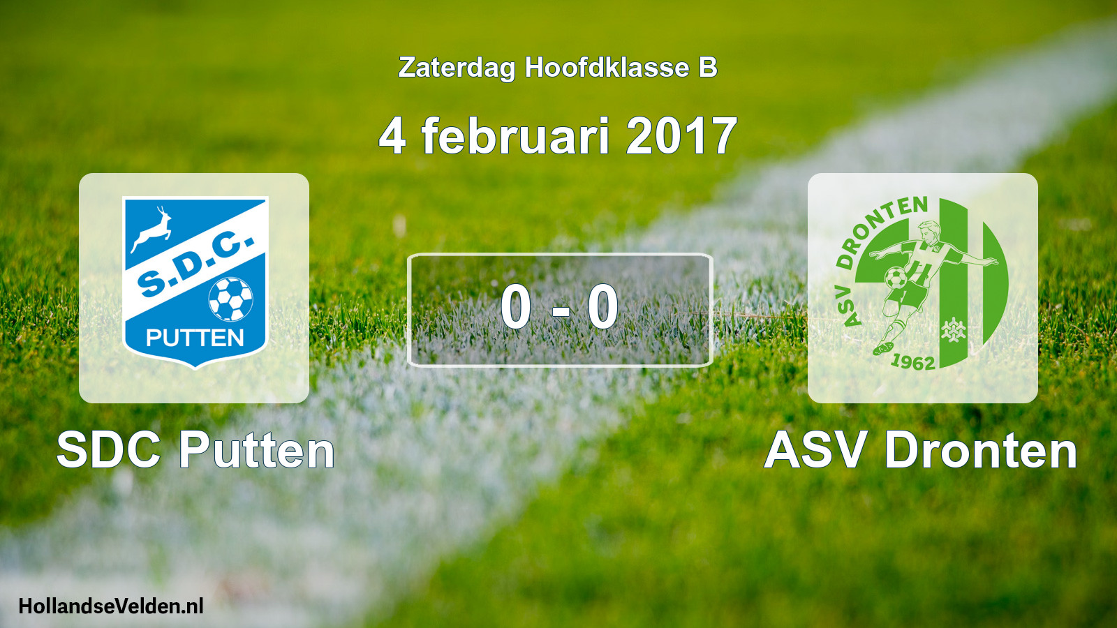 Total number of matches played: SDC Putten - ASV Dronten 0 - 0 (4 February 2017)