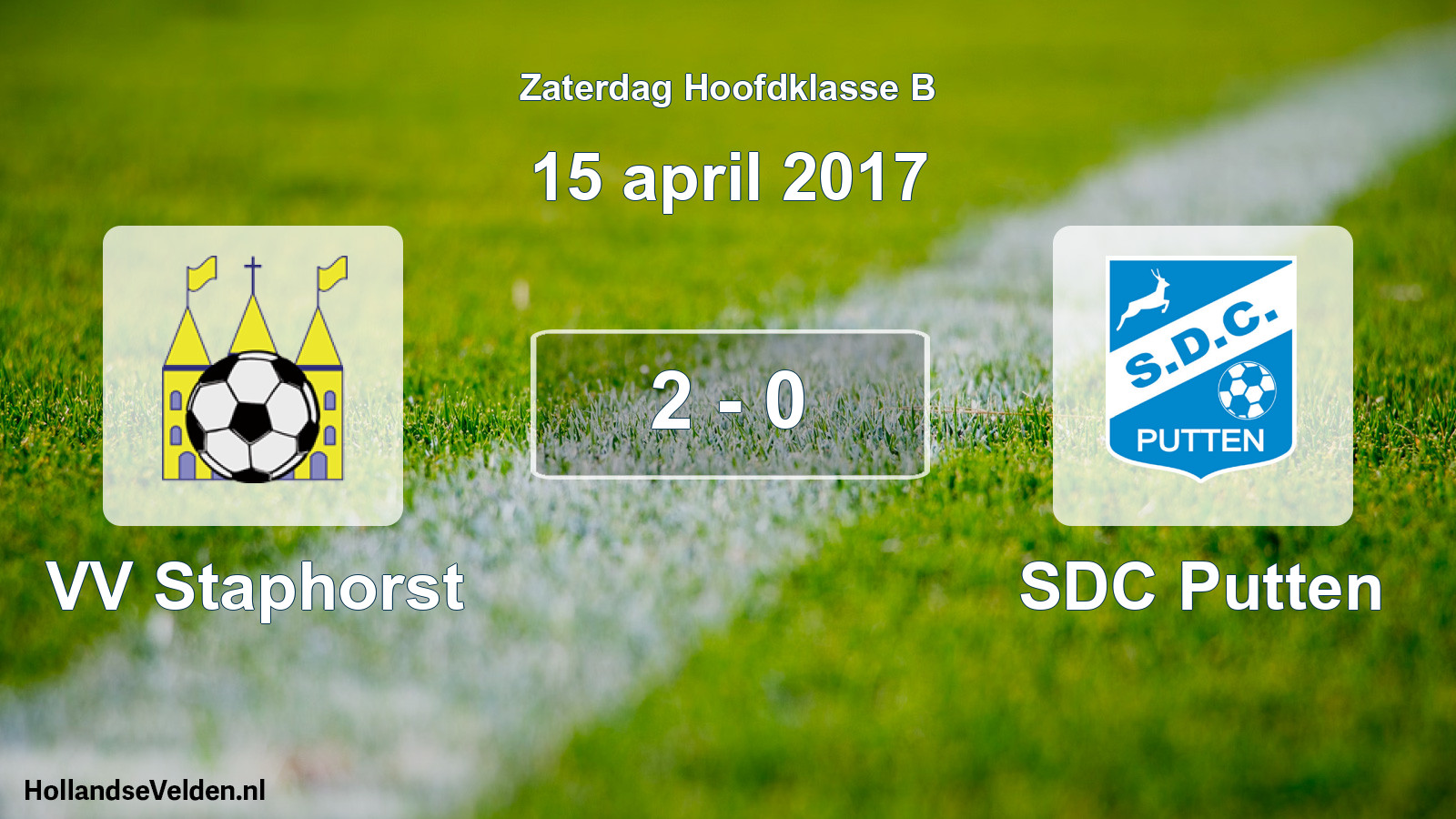 Total number of matches played: VV Staphorst - SDC Putten 2 - 0 (15 April 2017)