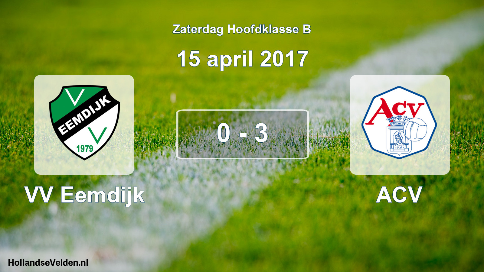 Total number of matches played: VV Eemdijk - ACV 0 - 3 (15 April 2017)