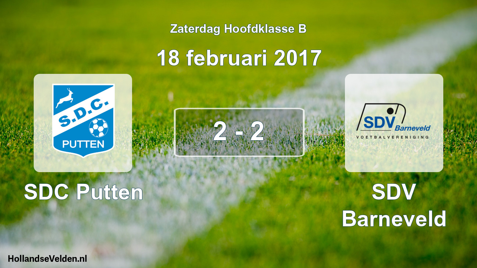Total number of matches played: SDC Putten - SDV Barneveld 2 - 2 (18 February 2017)