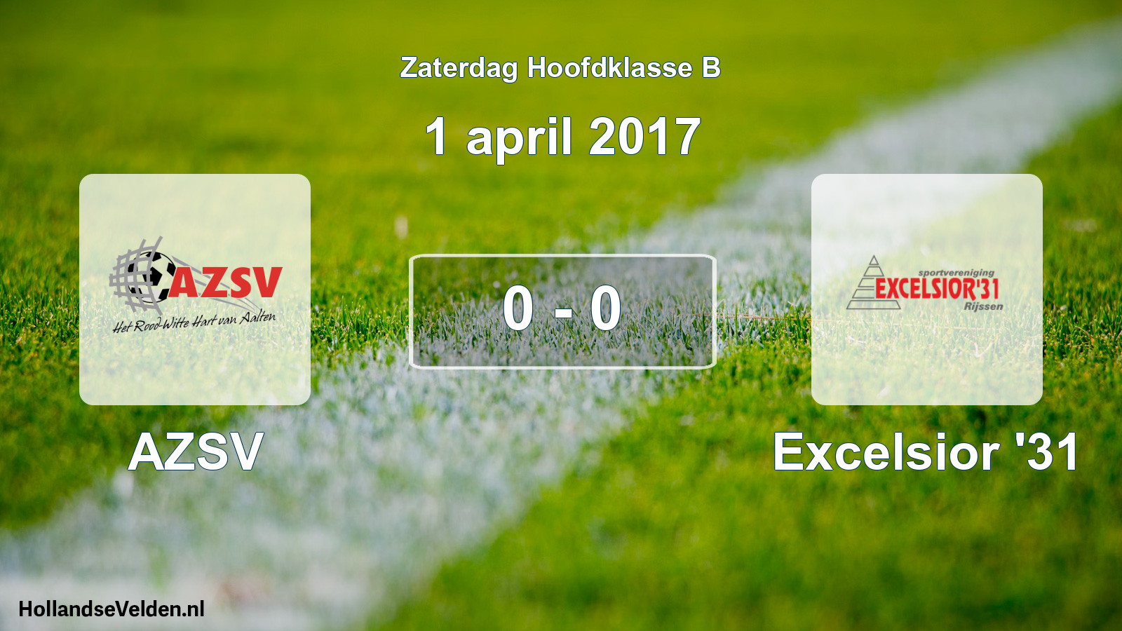 Total number of matches played: AZSV - Excelsior '31 0 - 0 (1 April 2017)