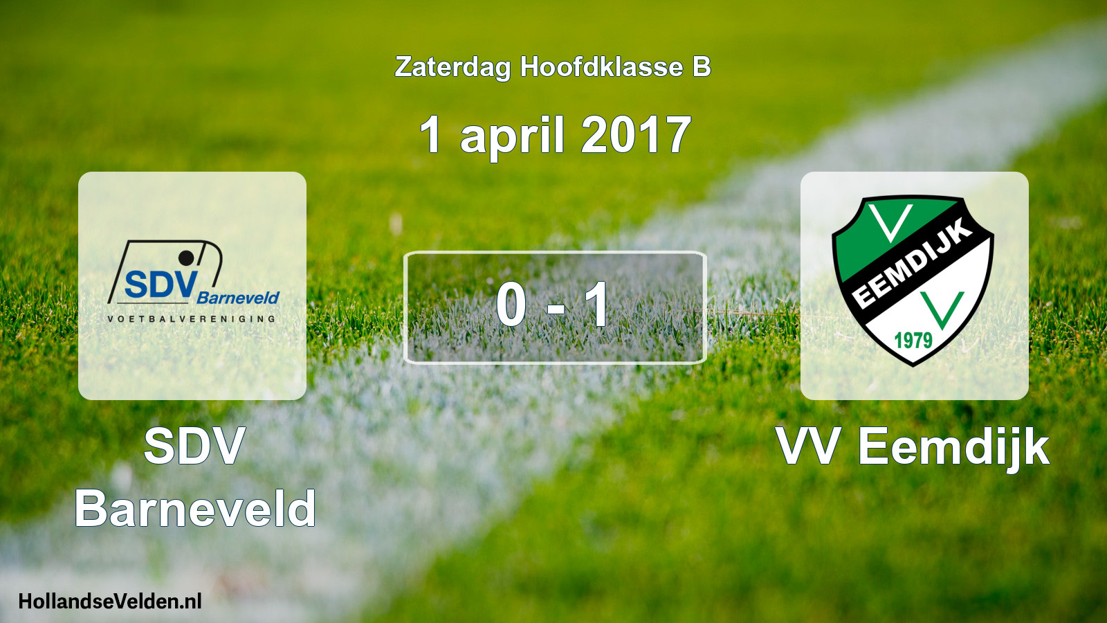 Total number of matches played: SDV Barneveld - VV Eemdijk 0 - 1 (1 April 2017)