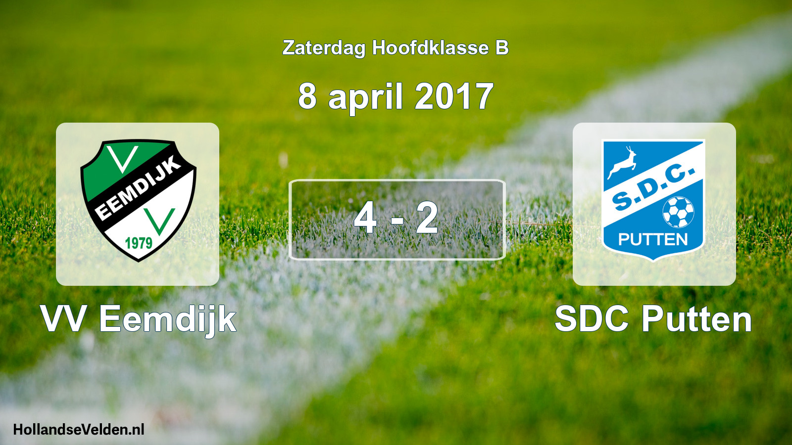 Total number of matches played: VV Eemdijk - SDC Putten 4 - 2 (8 April 2017)