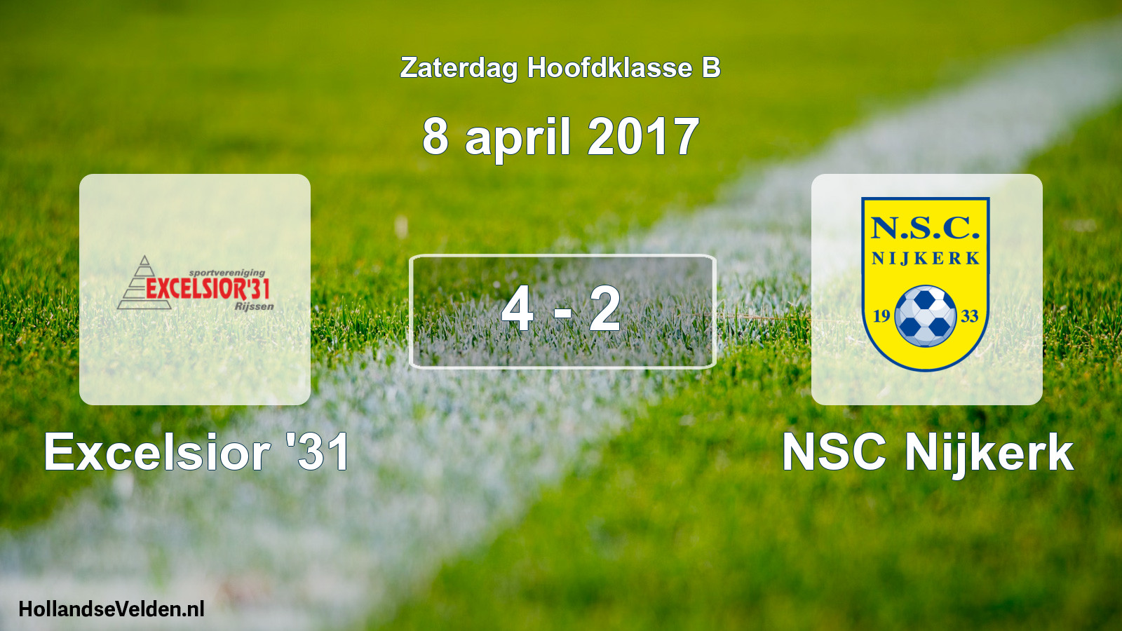 Total number of matches played: Excelsior '31 - NSC Nijkerk 4 - 2 (8 April 2017)