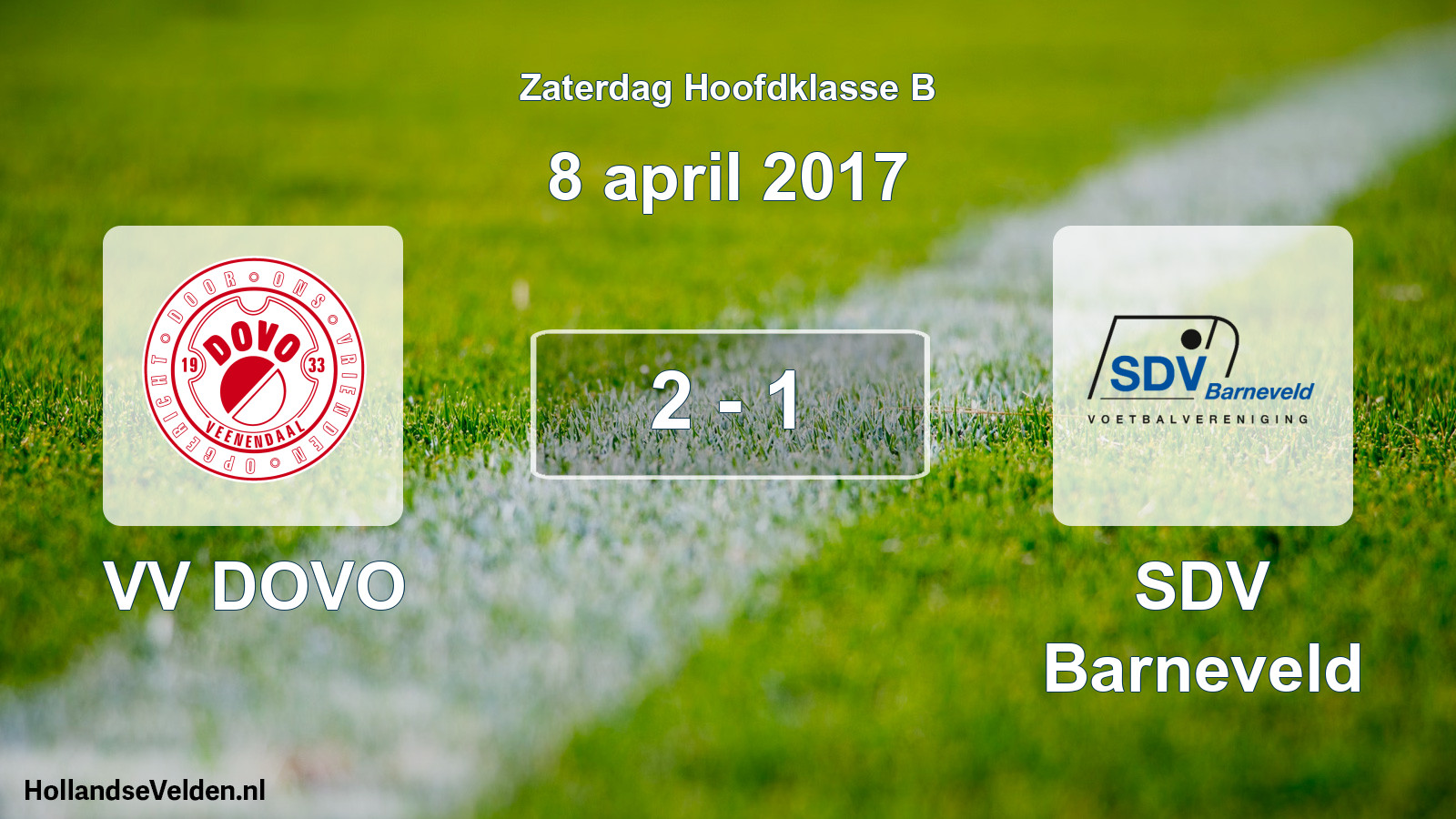Total number of matches played: VV DOVO - SDV Barneveld 2 - 1 (8 April 2017)