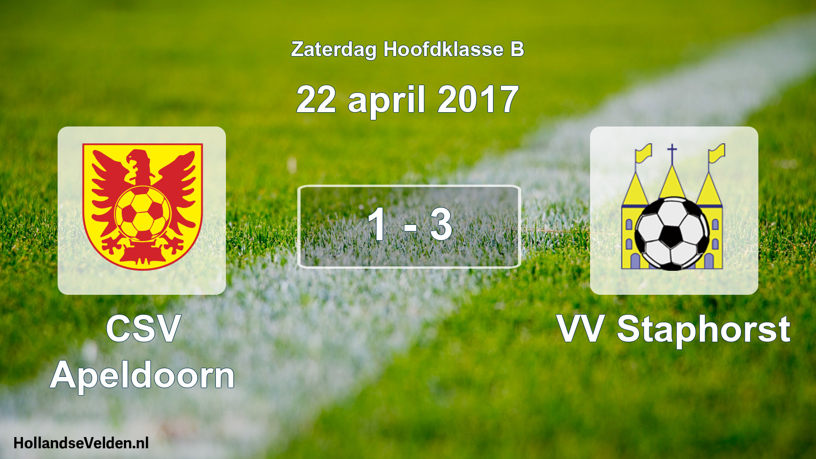 Total number of matches played: CSV Apeldoorn - VV Staphorst 1 - 3 (22 April 2017)