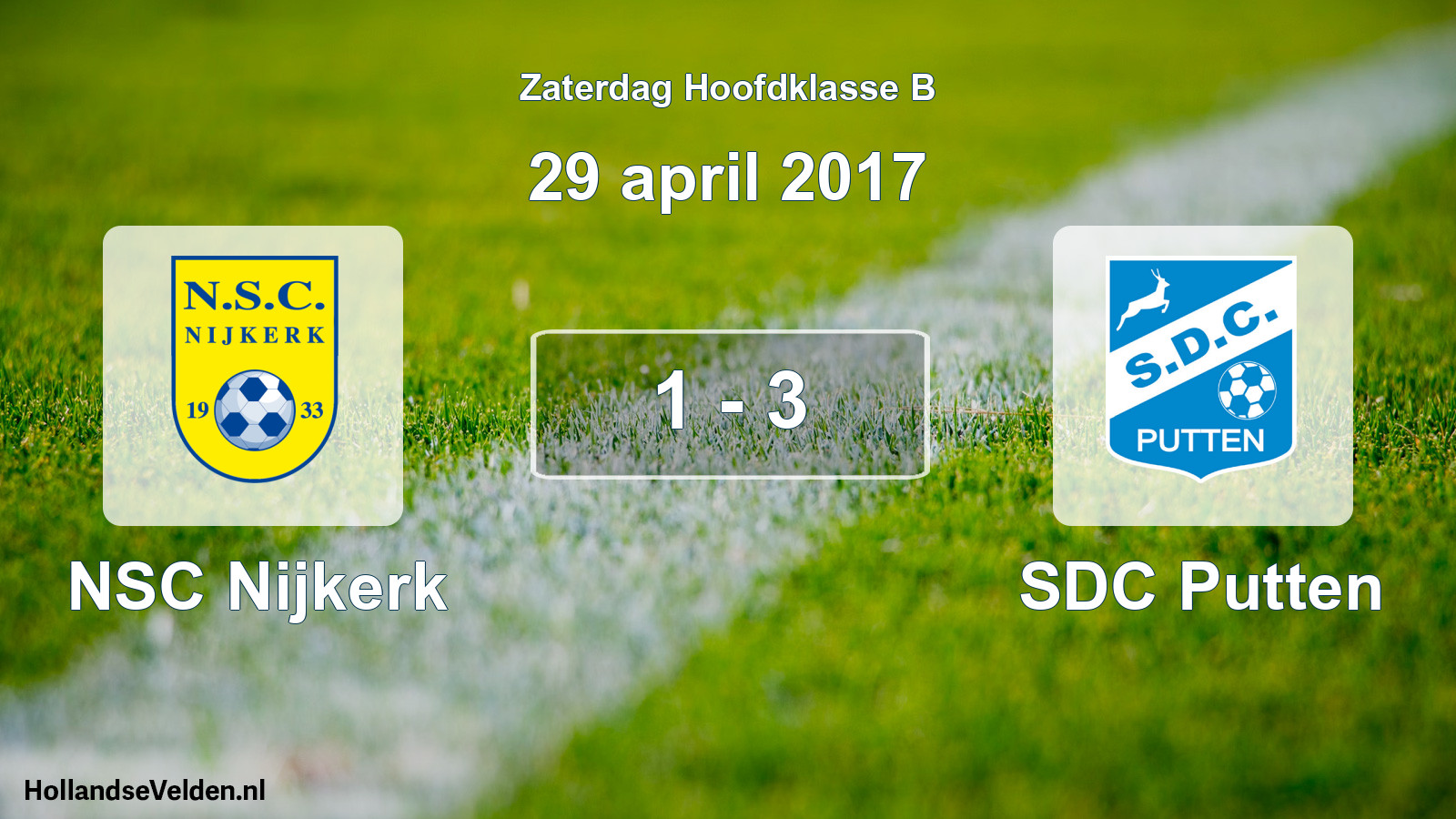 Total number of matches played: NSC Nijkerk - SDC Putten 1 - 3 (29 April 2017)