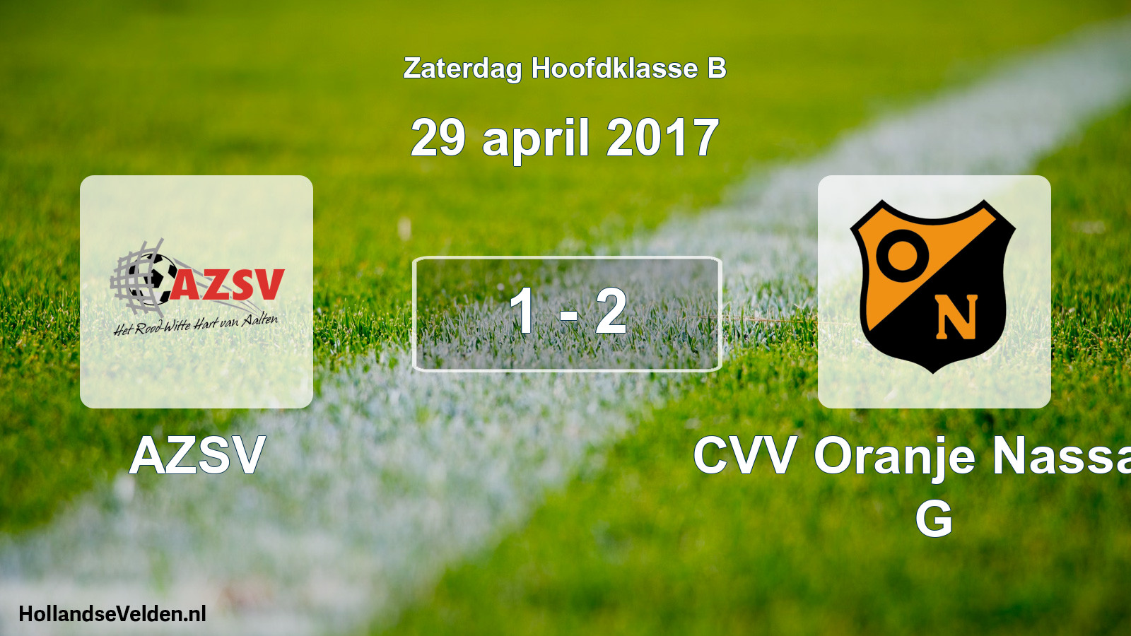 Total number of matches played: AZSV - CVV Oranje Nassau G 1 - 2 (29 April 2017)