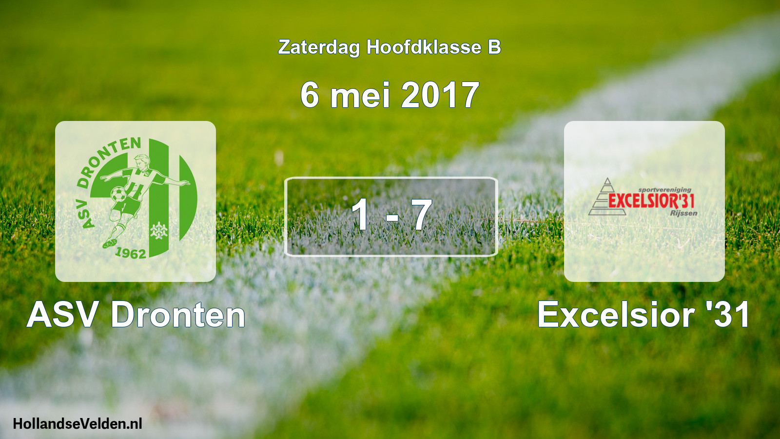 Total number of matches played: ASV Dronten - Excelsior '31 1 - 7 (6 May 2017)