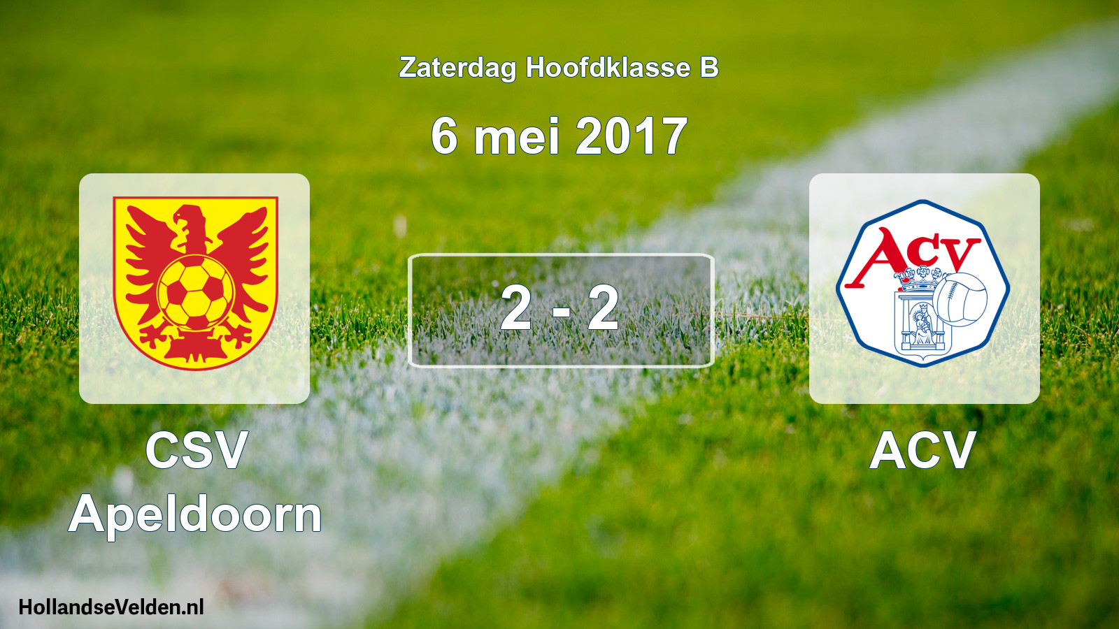 Total number of matches played: CSV Apeldoorn - ACV 2 - 2 (6 May 2017)