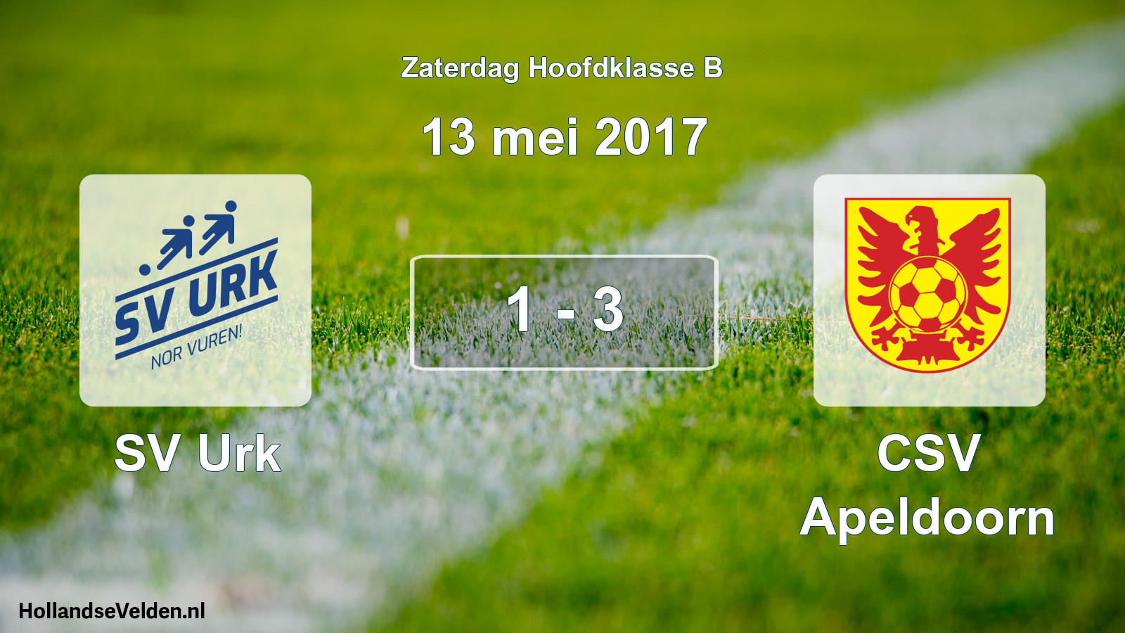Gespeelde wedstrijd: SV Urk - CSV Apeldoorn 1 - 3 (13 mei 2017)