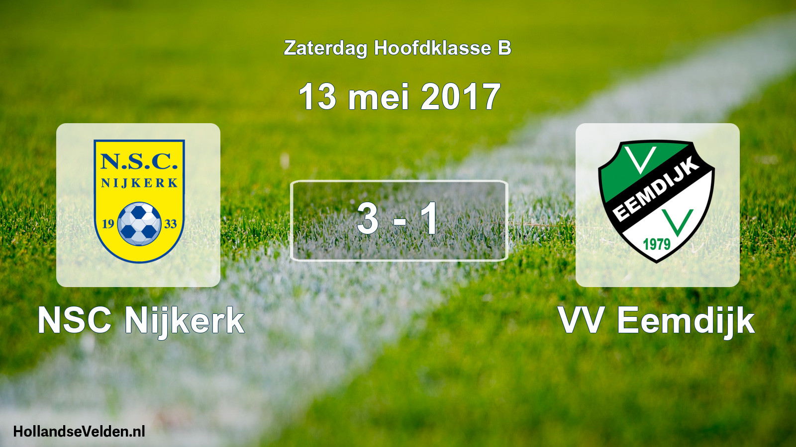 Total number of matches played: NSC Nijkerk - VV Eemdijk 3 - 1 (13 May 2017)
