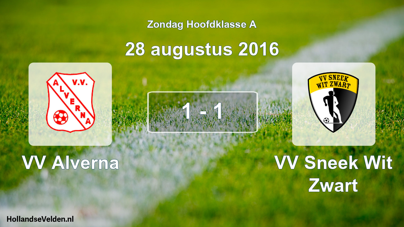 Total number of matches played: VV Alverna - VV Sneek Wit Zwart 1 - 1 (28 August 2016)
