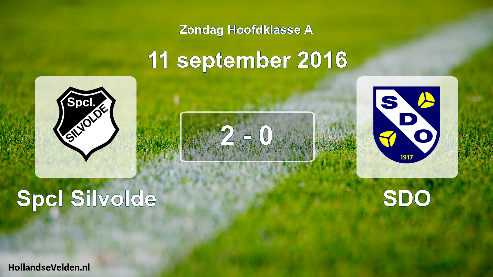 Total number of matches played: Spcl Silvolde - SDO 2 - 0 (11 September 2016)