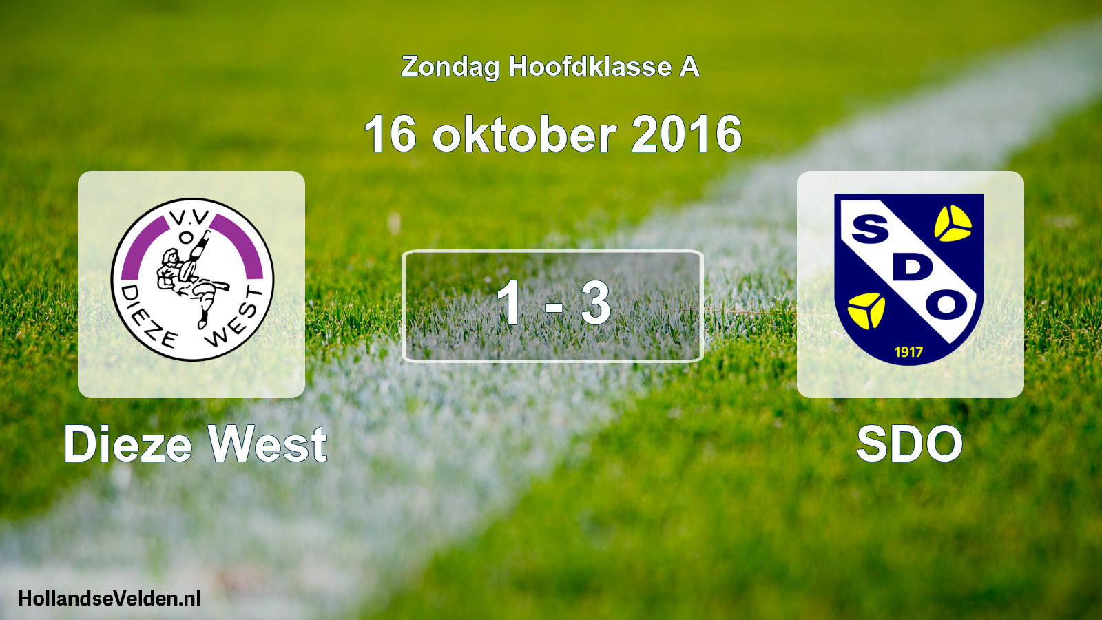 Total number of matches played: Dieze West - SDO 1 - 3 (16 October 2016)