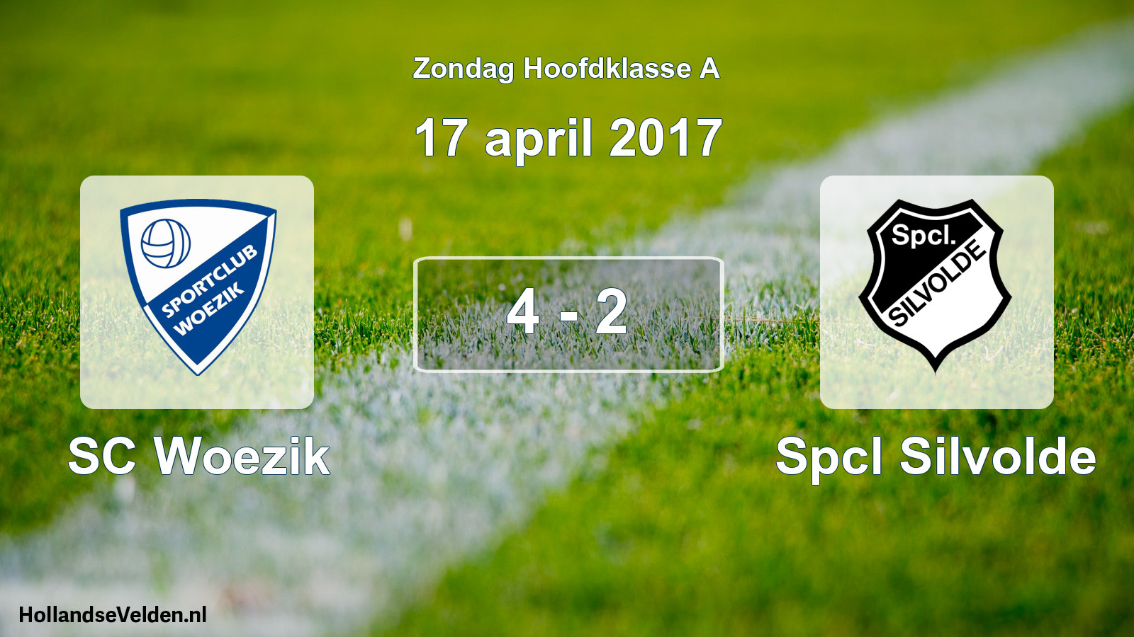 Total number of matches played: SC Woezik - Spcl Silvolde 4 - 2 (17 April 2017)