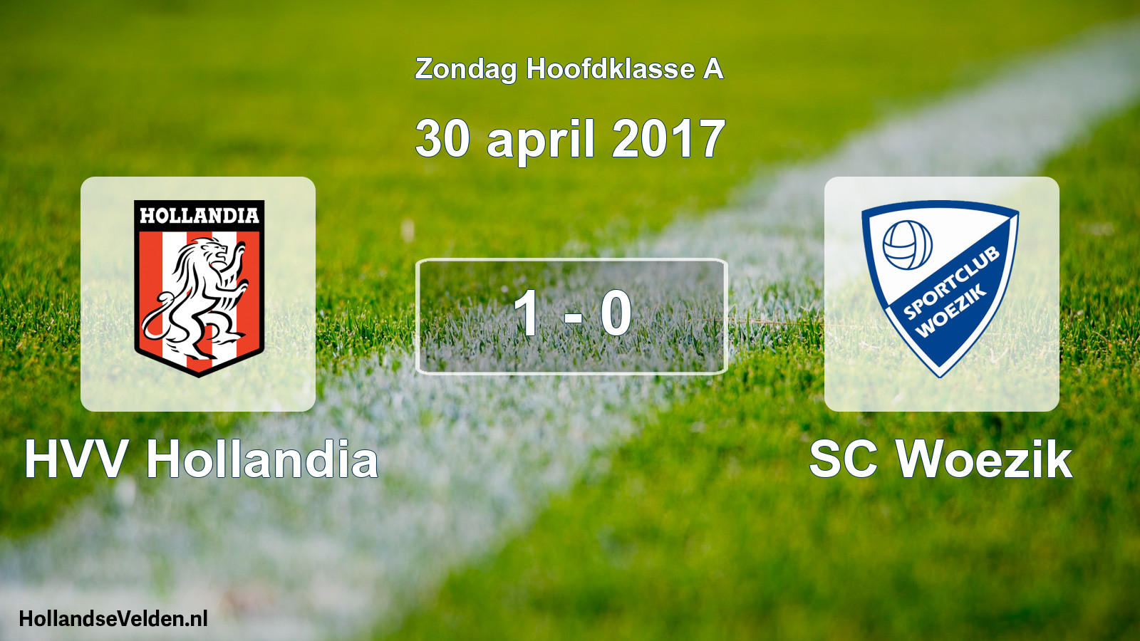 Total number of matches played: HVV Hollandia - SC Woezik 1 - 0 (30 April 2017)