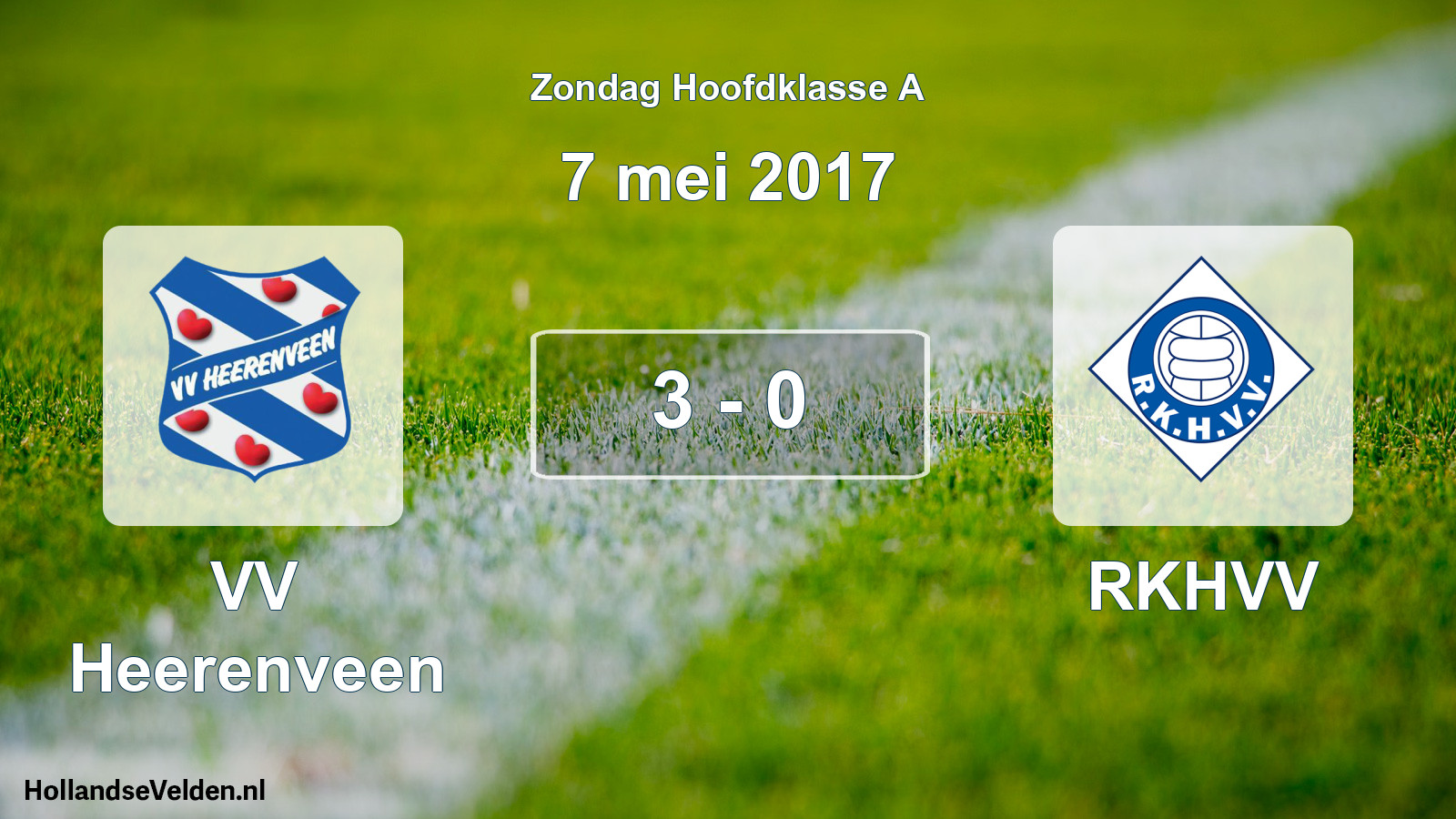 Total number of matches played: VV Heerenveen - RKHVV 3 - 0 (7 May 2017)