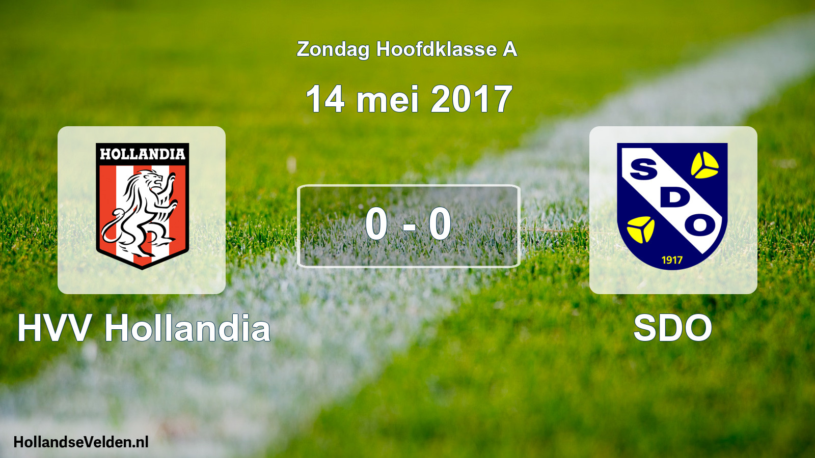 Total number of matches played: HVV Hollandia - SDO 0 - 0 (14 May 2017)