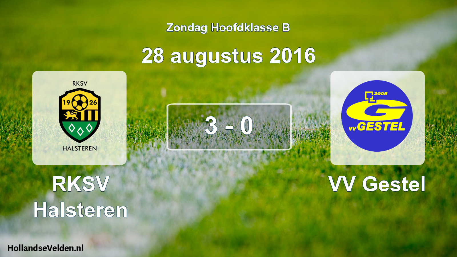 Total number of matches played: RKSV Halsteren - VV Gestel 3 - 0 (28 August 2016)