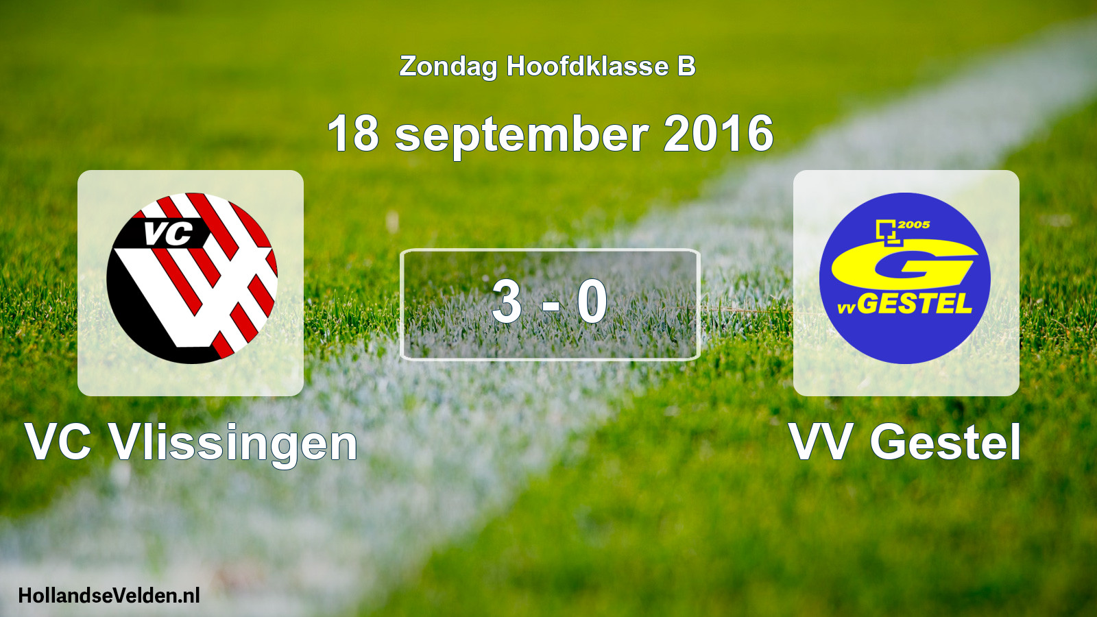 Total number of matches played: VC Vlissingen - VV Gestel 3 - 0 (18 September 2016)