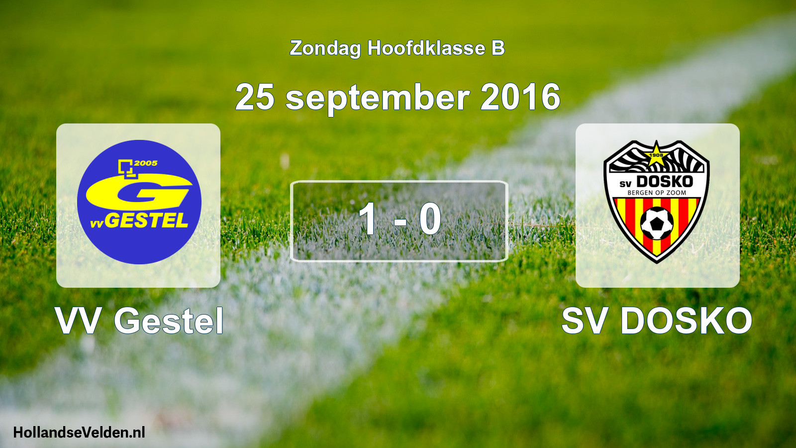 Total number of matches played: VV Gestel - SV DOSKO 1 - 0 (25 September 2016)