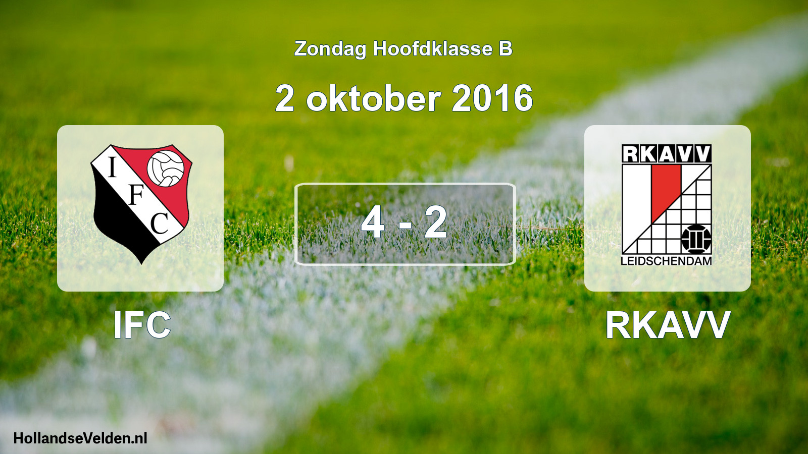 Total number of matches played: IFC - RKAVV 4 - 2 (2 October 2016)
