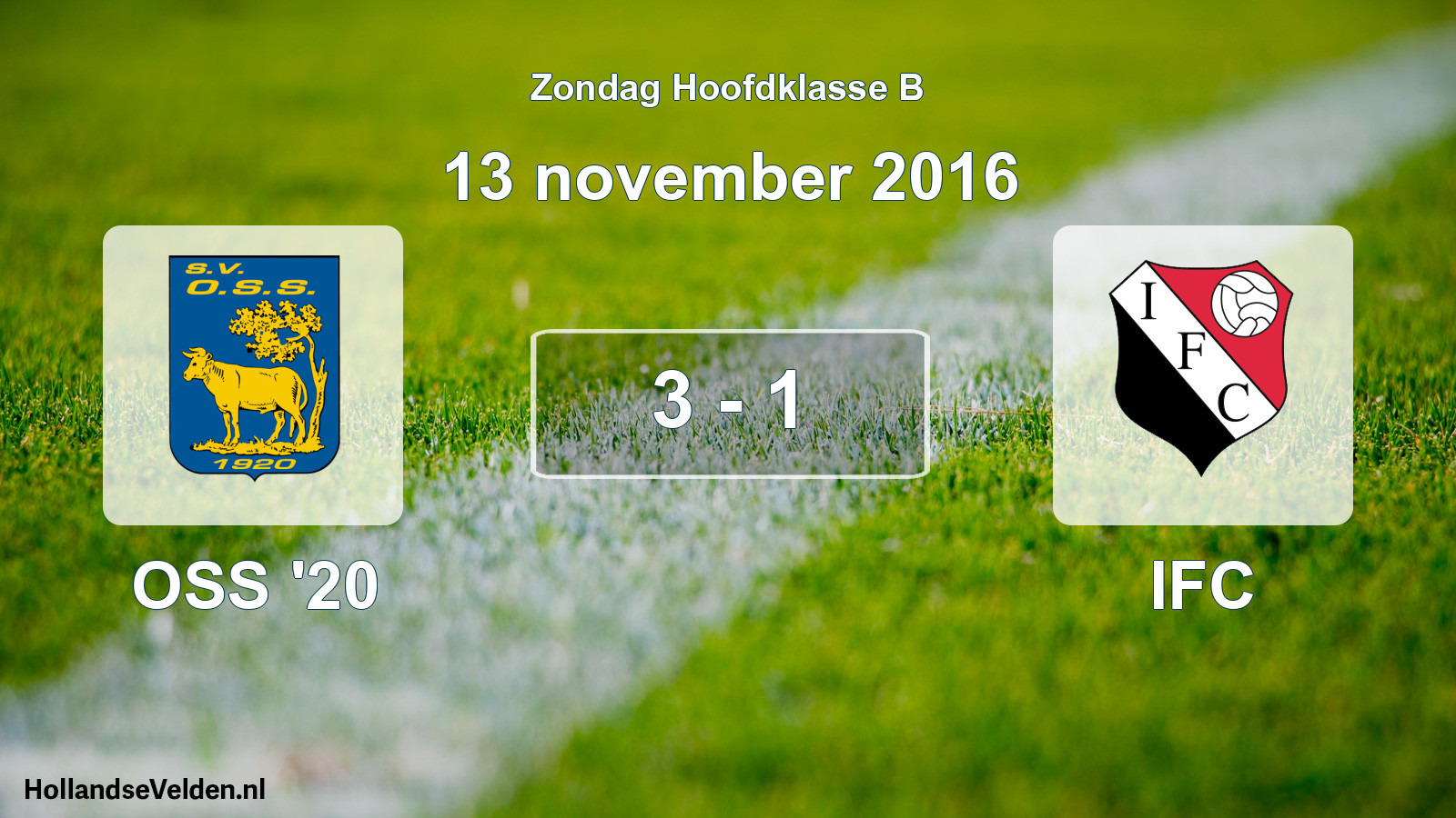 Total number of matches played: OSS '20 - IFC 3 - 1 (13 November 2016)