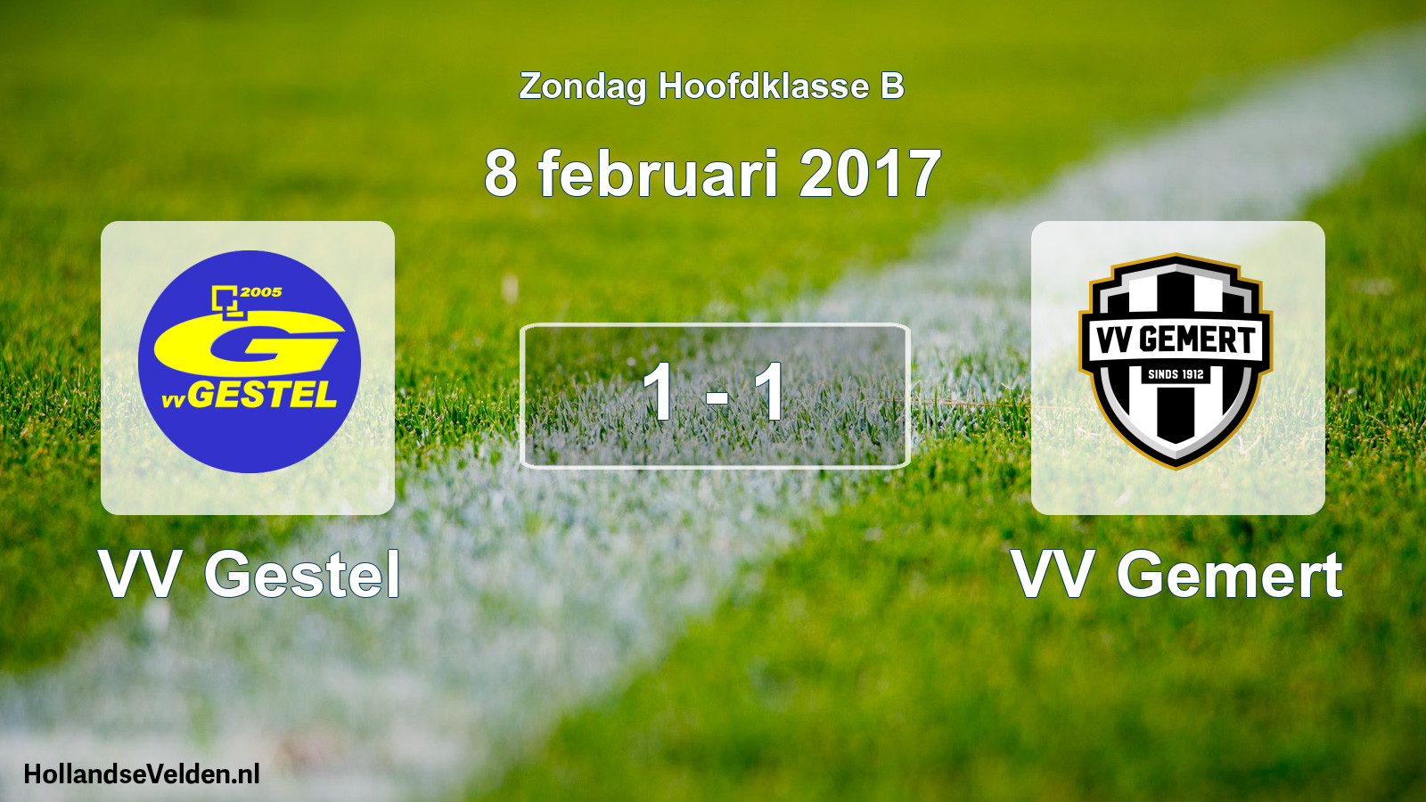 Total number of matches played: VV Gestel - VV Gemert 1 - 1 (8 February 2017)