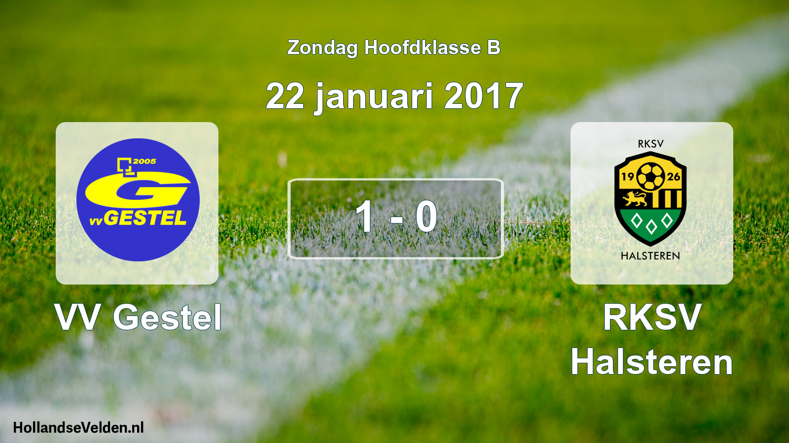 Total number of matches played: VV Gestel - RKSV Halsteren 1 - 0 (22 January 2017)