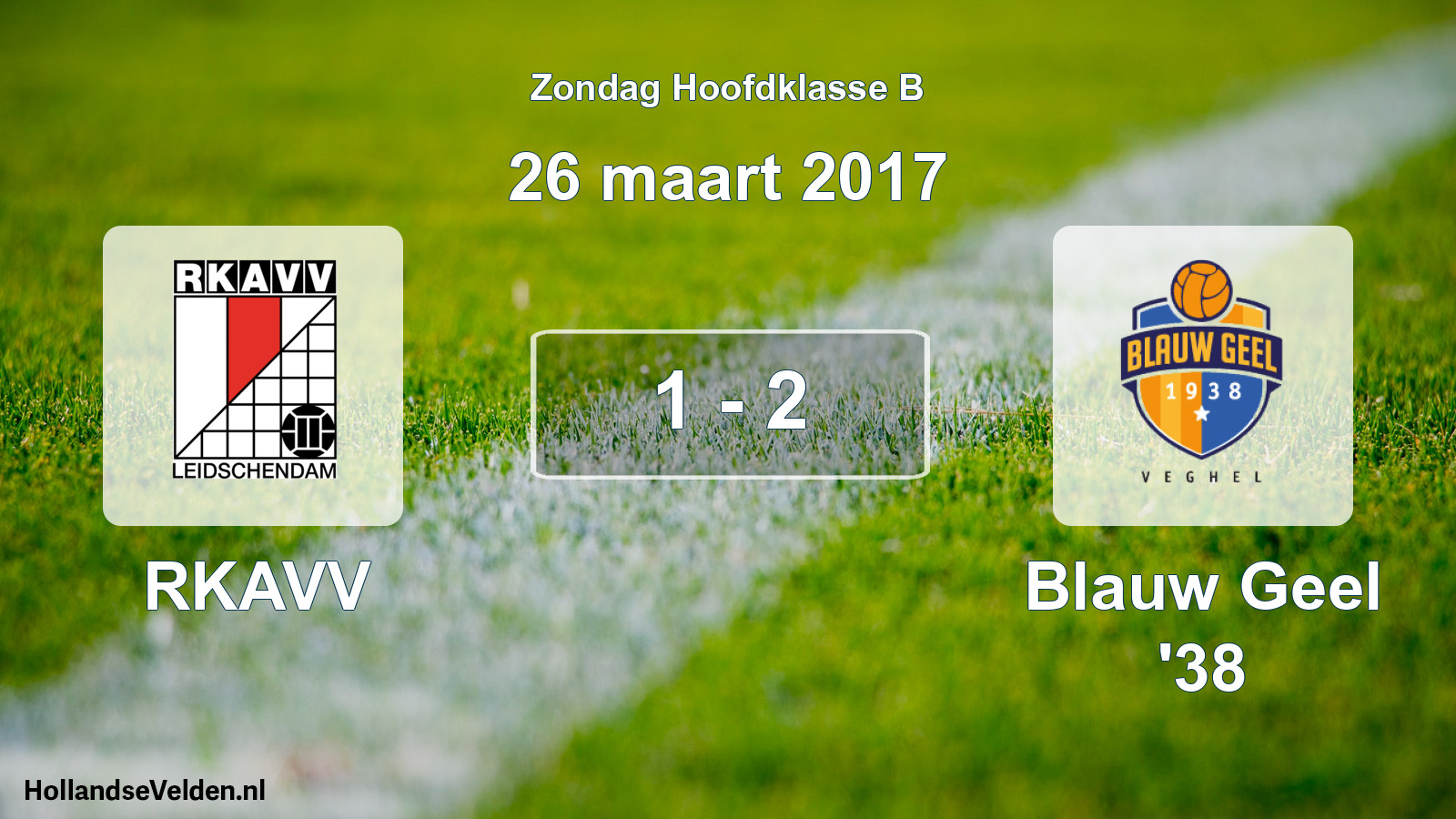 Total number of matches played: RKAVV - Blauw Geel '38 1 - 2 (26 March 2017)