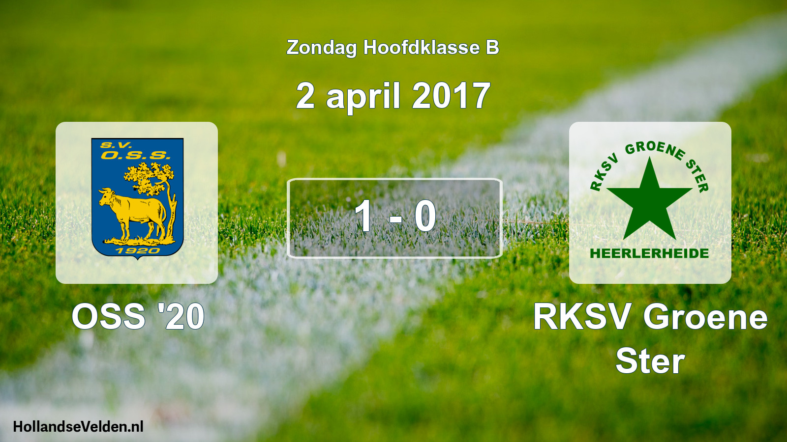 Total number of matches played: OSS '20 - RKSV Groene Ster 1 - 0 (2 April 2017)