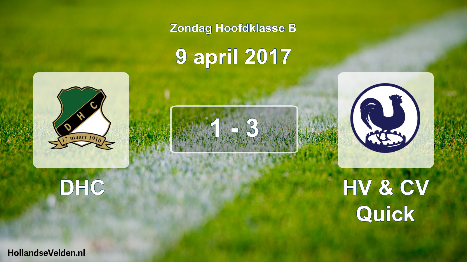 Total number of matches played: DHC - HV & CV Quick 1 - 3 (9 April 2017)