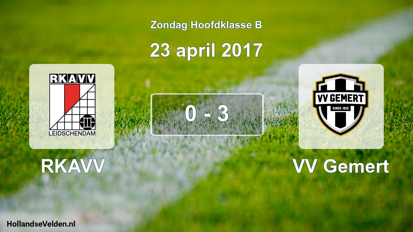 Total number of matches played: RKAVV - VV Gemert 0 - 3 (23 April 2017)