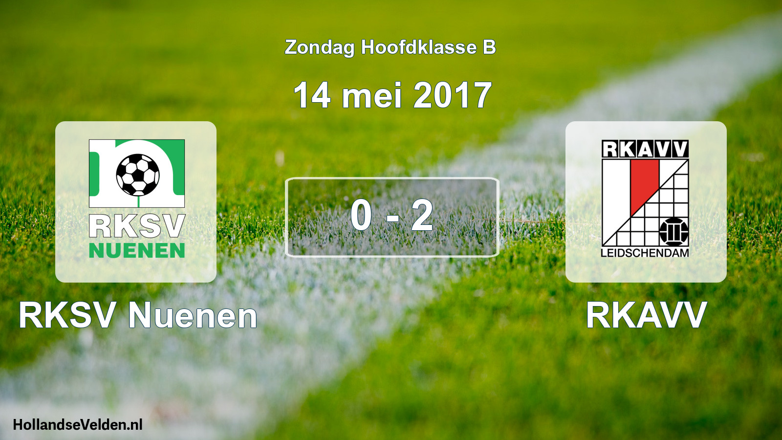 Total number of matches played: RKSV Nuenen - RKAVV 0 - 2 (14 May 2017)