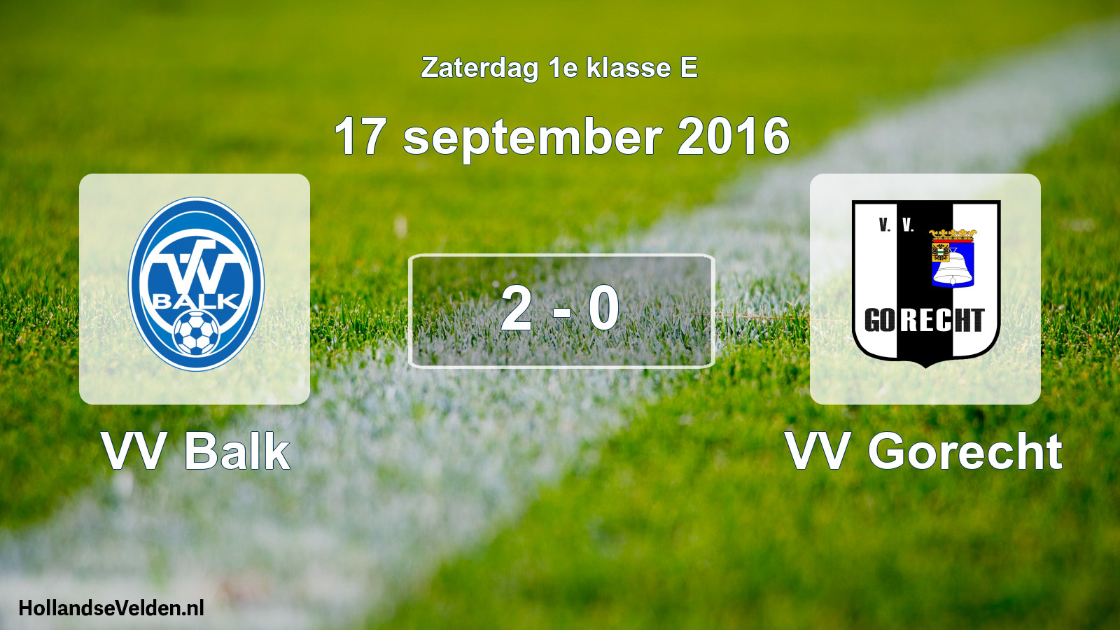 Total number of matches played: VV Balk - VV Gorecht 2 - 0 (17 September 2016)
