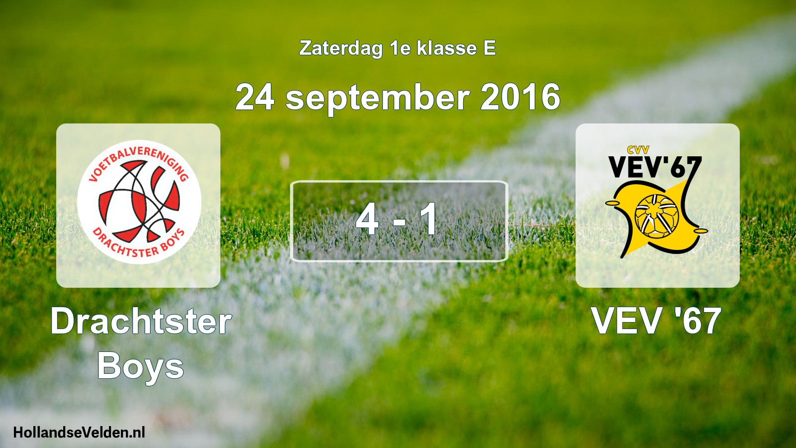 Total number of matches played: Drachtster Boys - VEV '67 4 - 1 (24 September 2016)