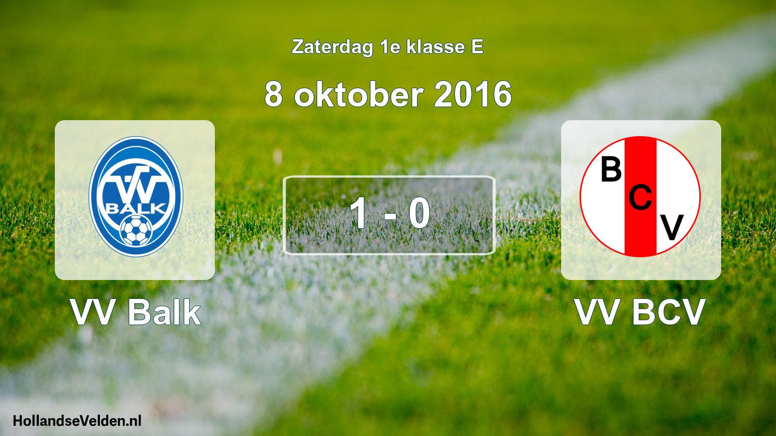 Total number of matches played: VV Balk - VV BCV 1 - 0 (8 October 2016)