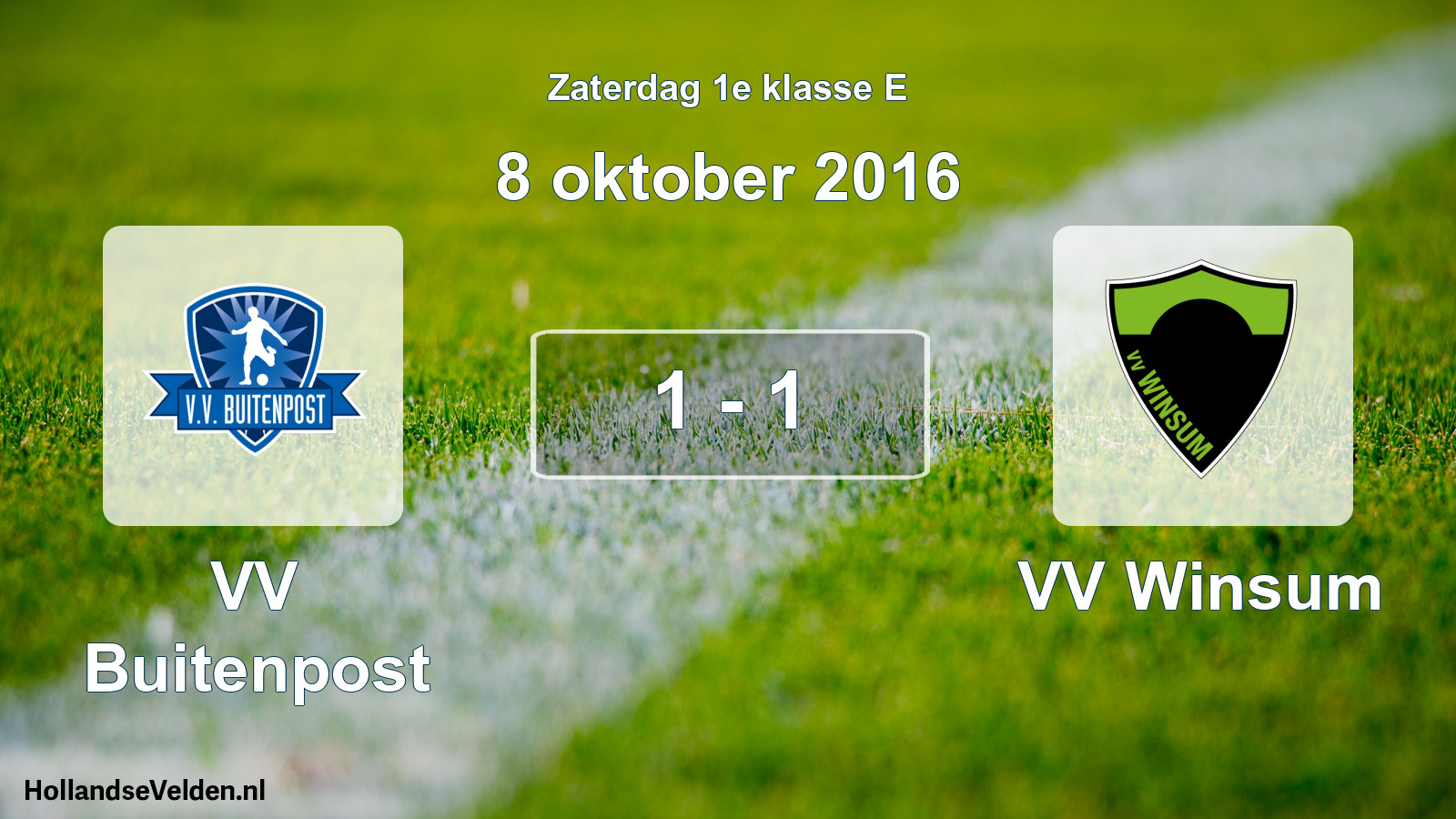 Total number of matches played: VV Buitenpost - VV Winsum 1 - 1 (8 October 2016)