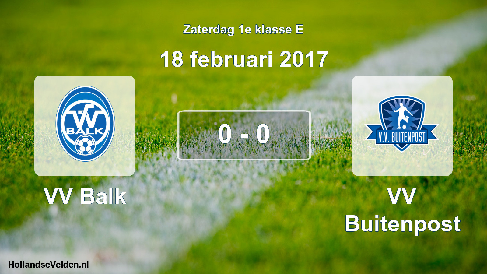 Total number of matches played: VV Balk - VV Buitenpost 0 - 0 (18 February 2017)