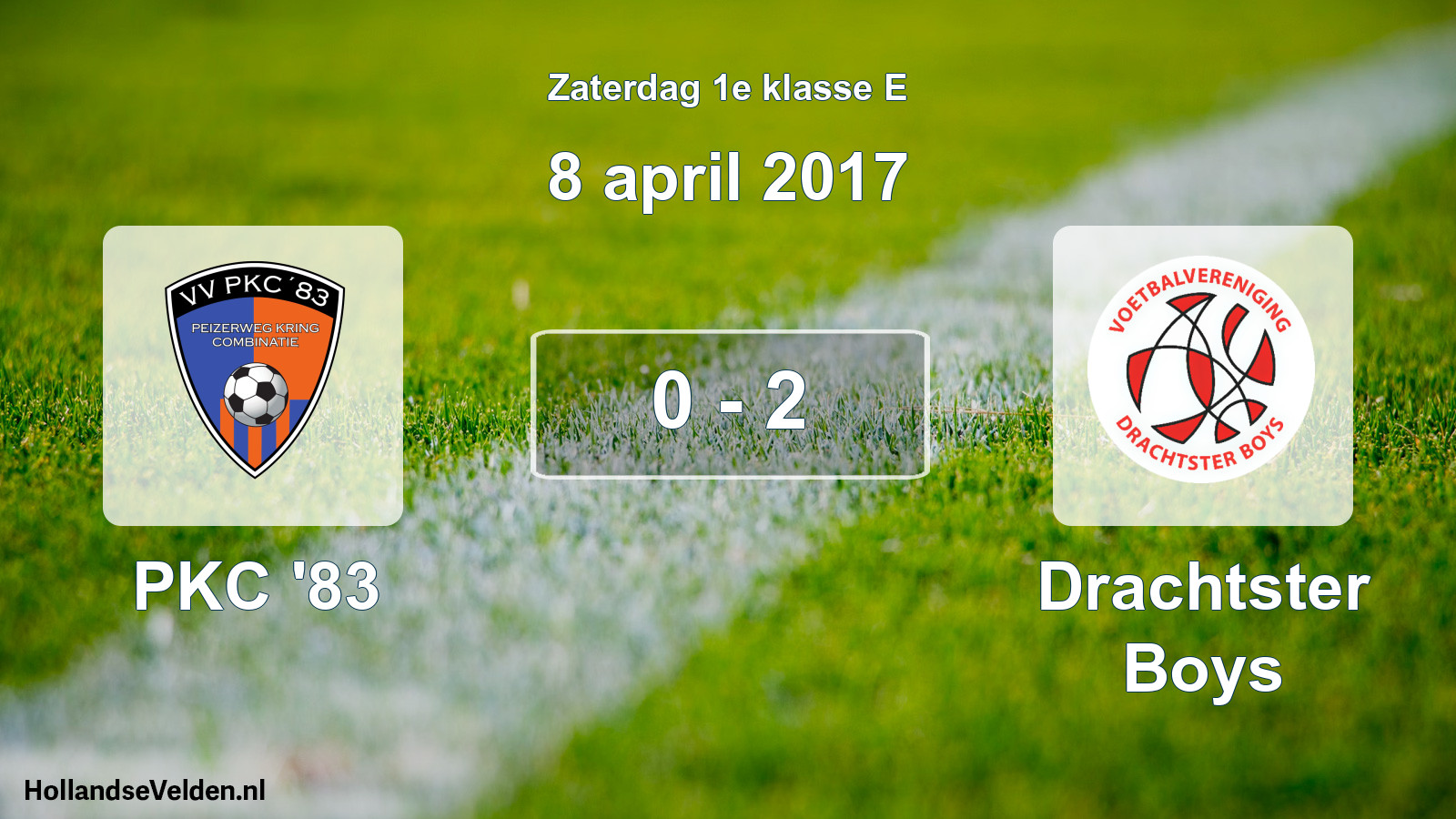 Total number of matches played: PKC '83 - Drachtster Boys 0 - 2 (8 April 2017)