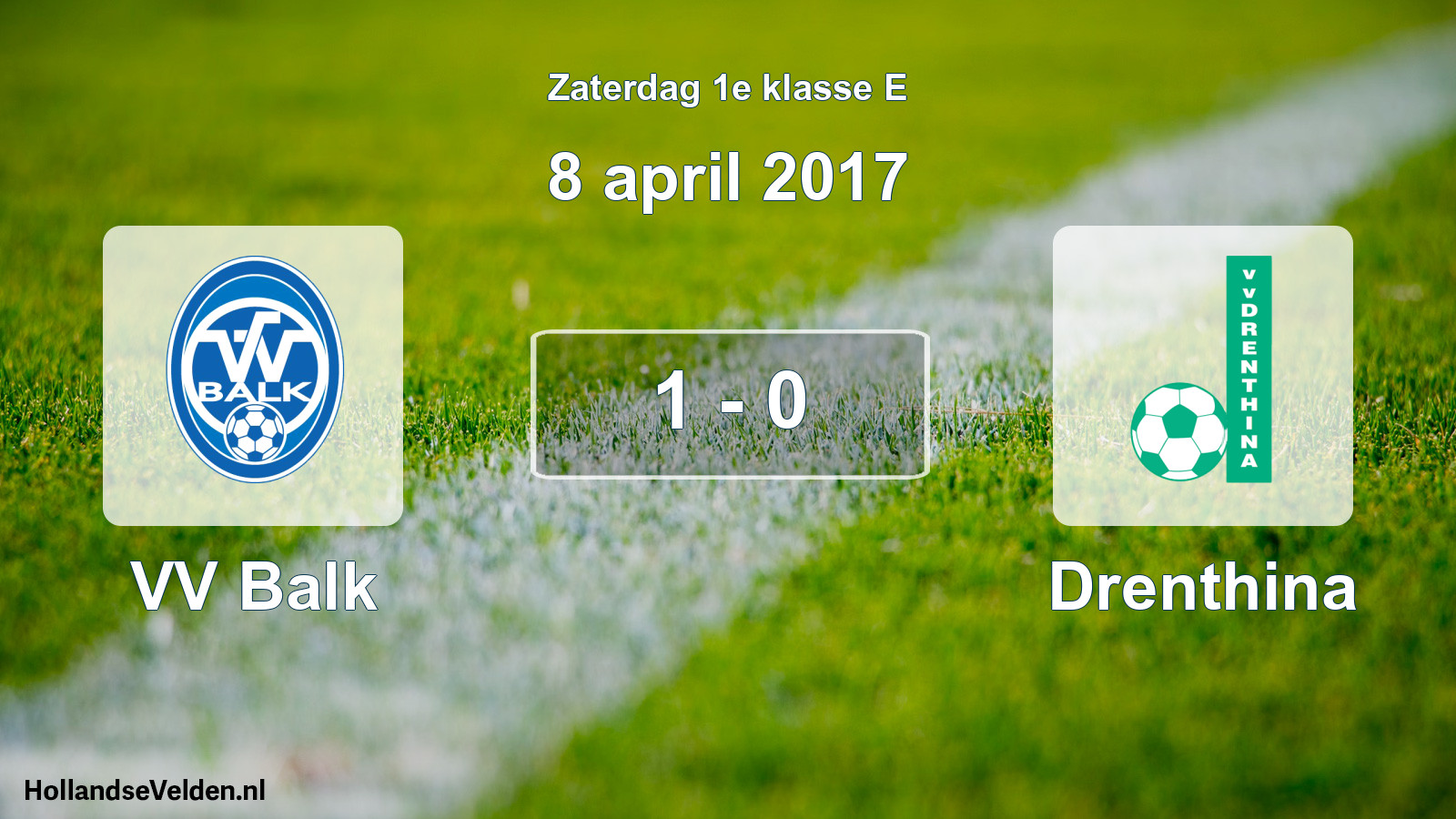 Total number of matches played: VV Balk - Drenthina 1 - 0 (8 April 2017)