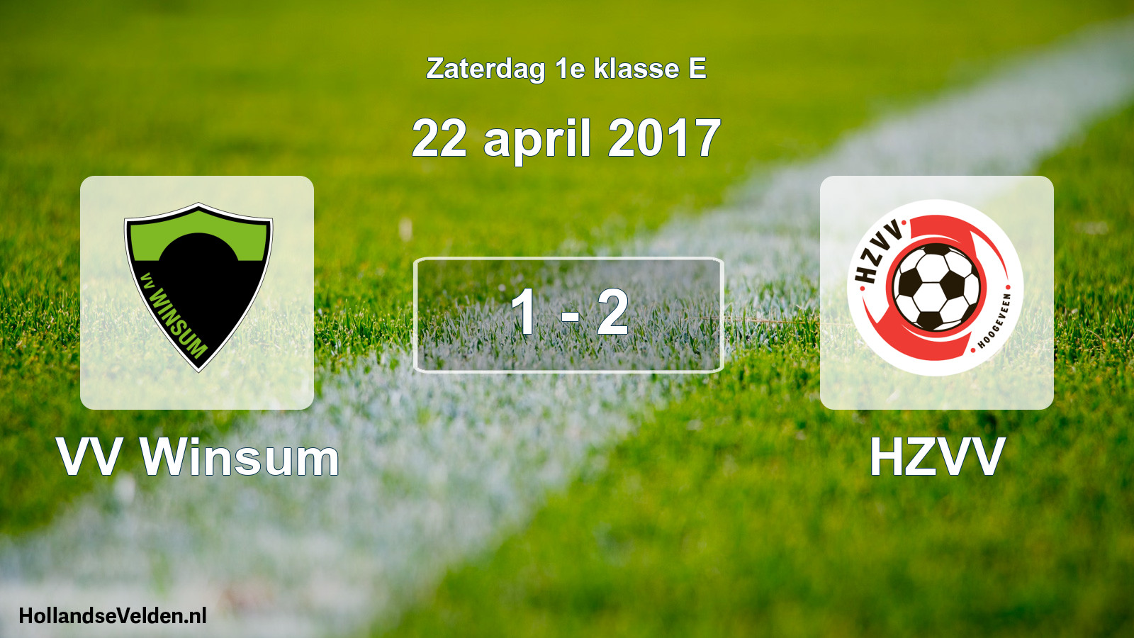 Total number of matches played: VV Winsum - HZVV 1 - 2 (22 April 2017)