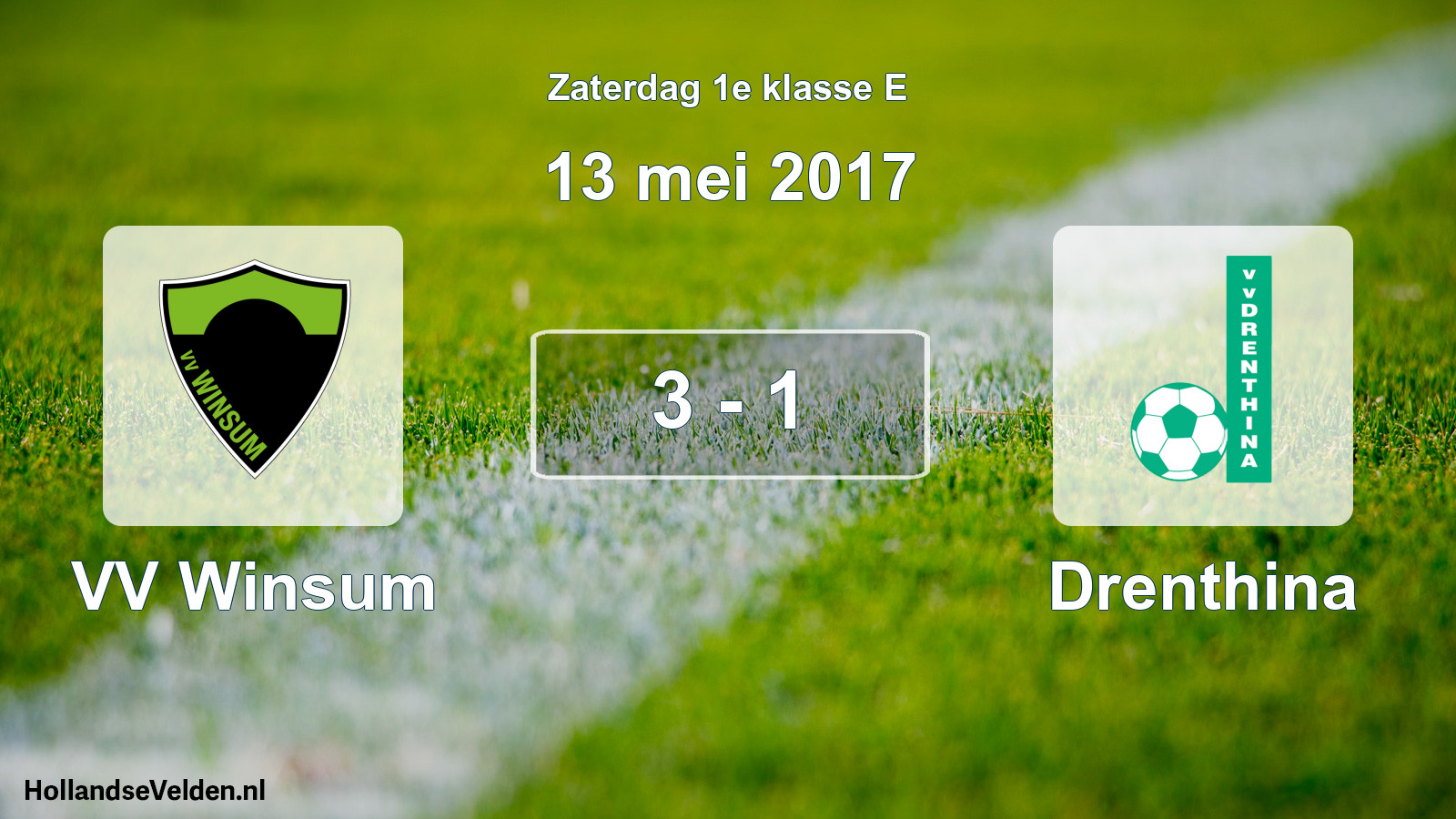 Total number of matches played: VV Winsum - Drenthina 3 - 1 (13 May 2017)