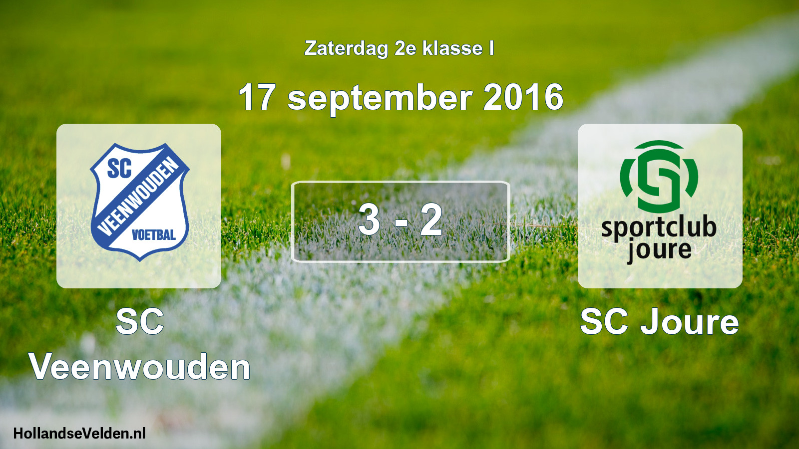 Total number of matches played: SC Veenwouden - SC Joure 3 - 2 (17 September 2016)