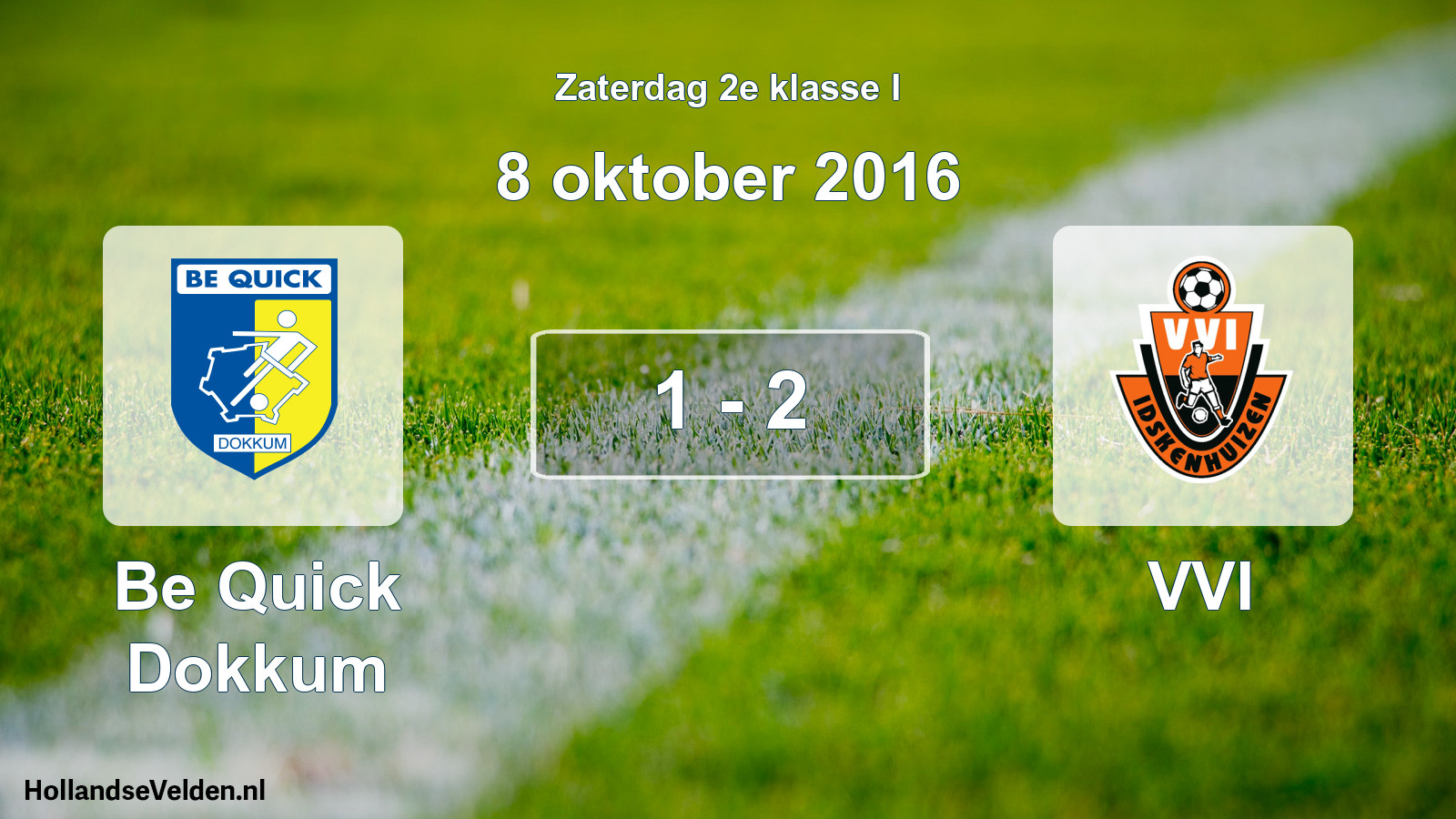 Total number of matches played: Be Quick Dokkum - VVI 1 - 2 (8 October 2016)
