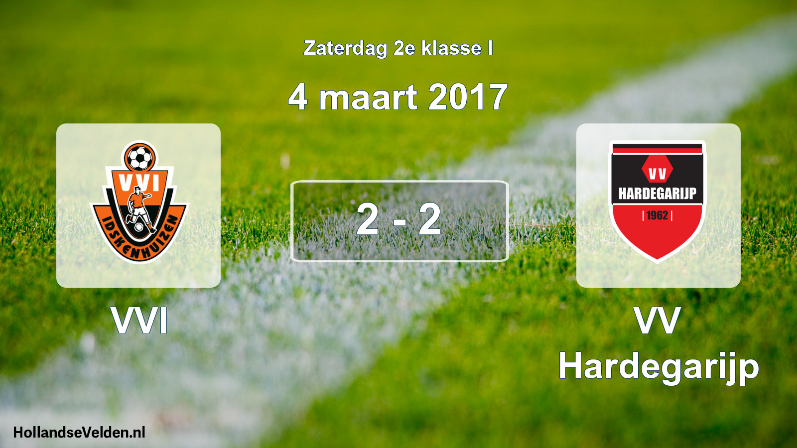 Total number of matches played: VVI - VV Hardegarijp 2 - 2 (4 March 2017)