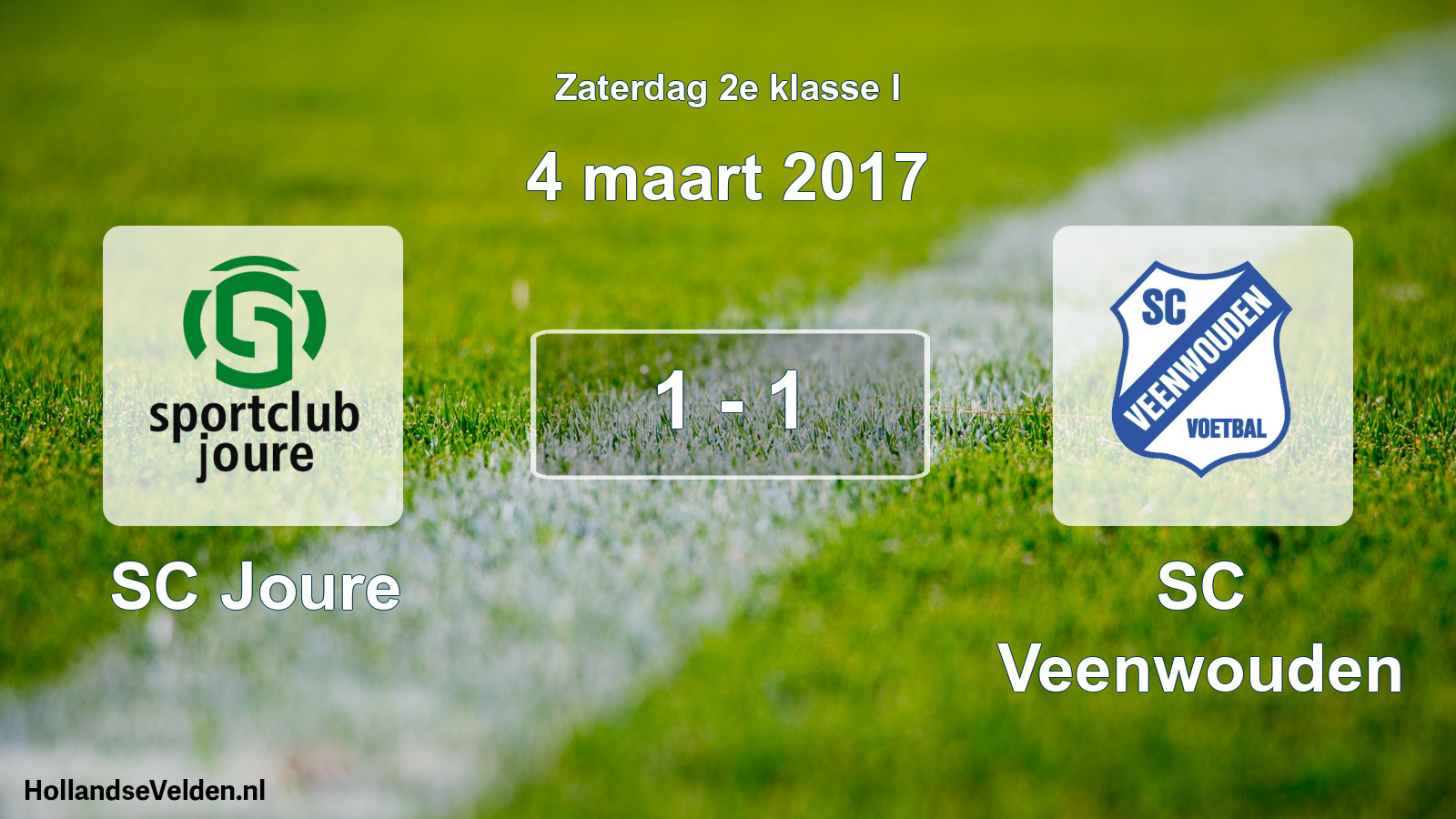 Total number of matches played: SC Joure - SC Veenwouden 1 - 1 (4 March 2017)