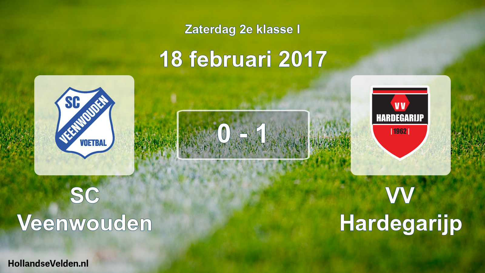 Total number of matches played: SC Veenwouden - VV Hardegarijp 0 - 1 (18 February 2017)