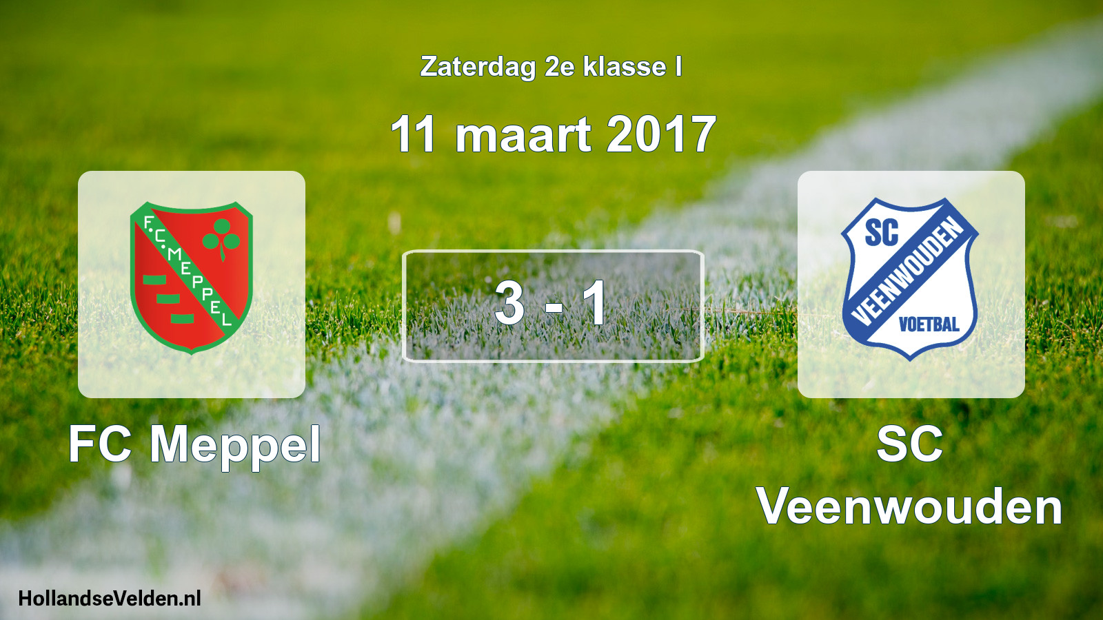 Total number of matches played: FC Meppel - SC Veenwouden 3 - 1 (11 March 2017)